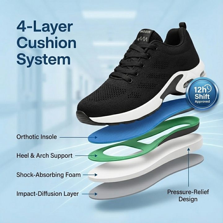 Orthora Pro – 12-Hour Shift Shoes for All-Day Foot, Knee &amp; Back Pain Relief