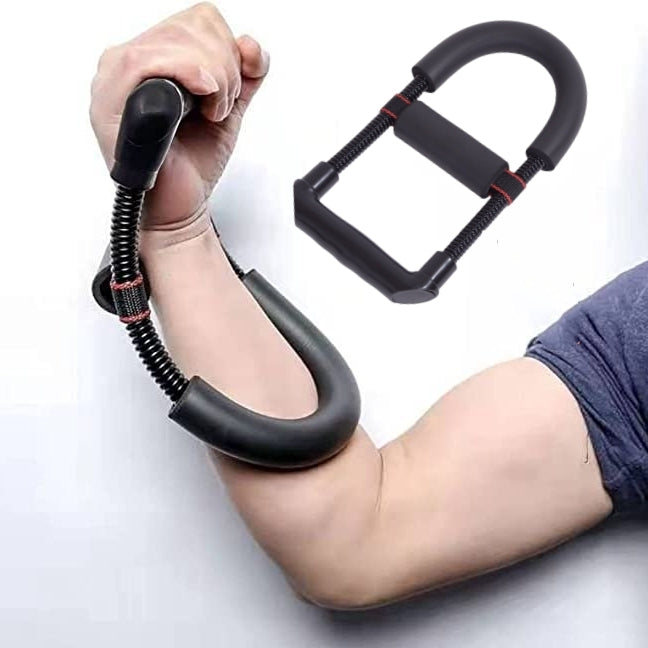 Spring wrist trainer with foam grip