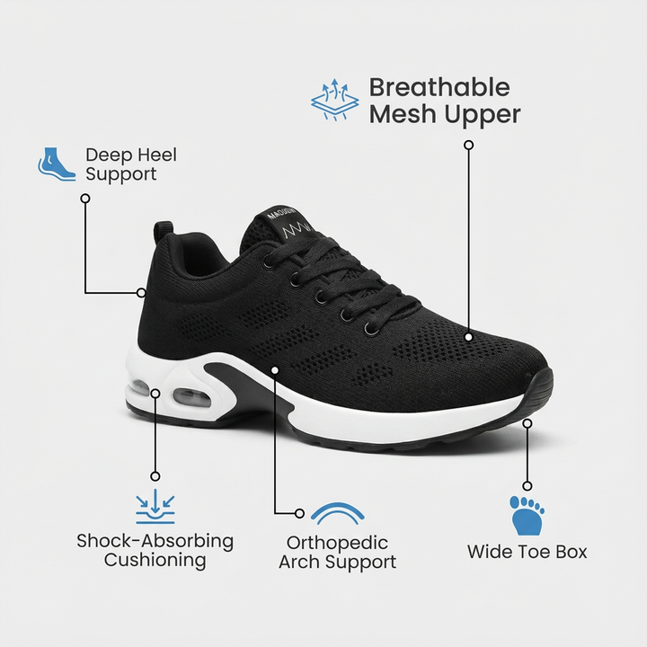 Orthora Pro – 12-Hour Comfort Shoes for Heel &amp; Plantar Fasciitis Relief (Unisex)