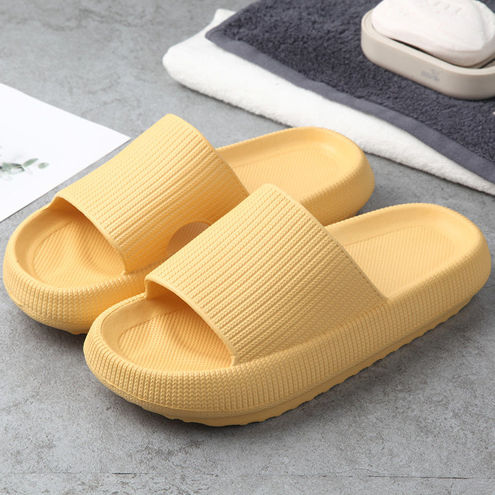 Thick sole soft EVA cloud slides