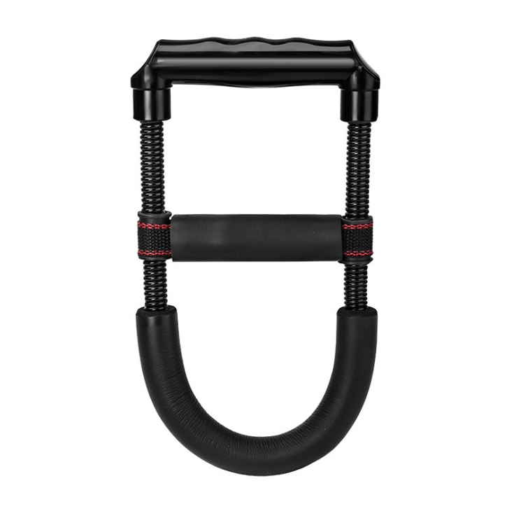 Spring wrist trainer with foam grip