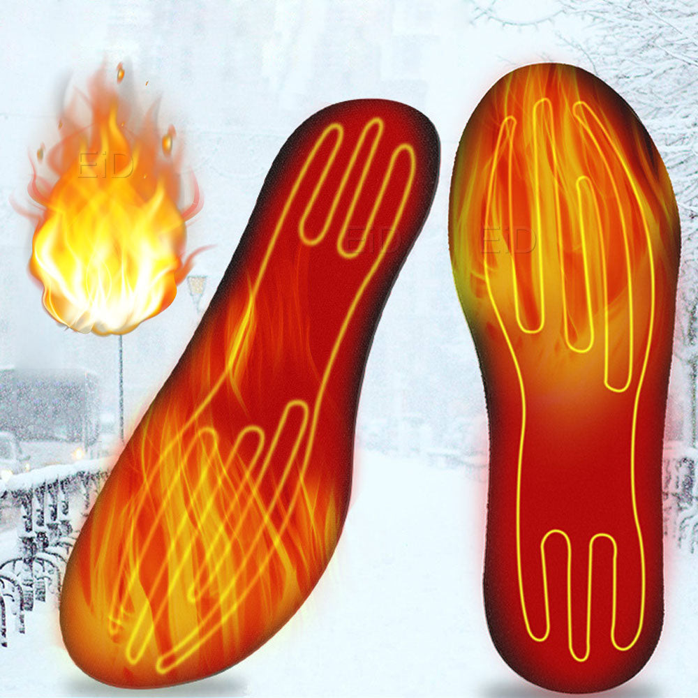 USB heated insoles with cable