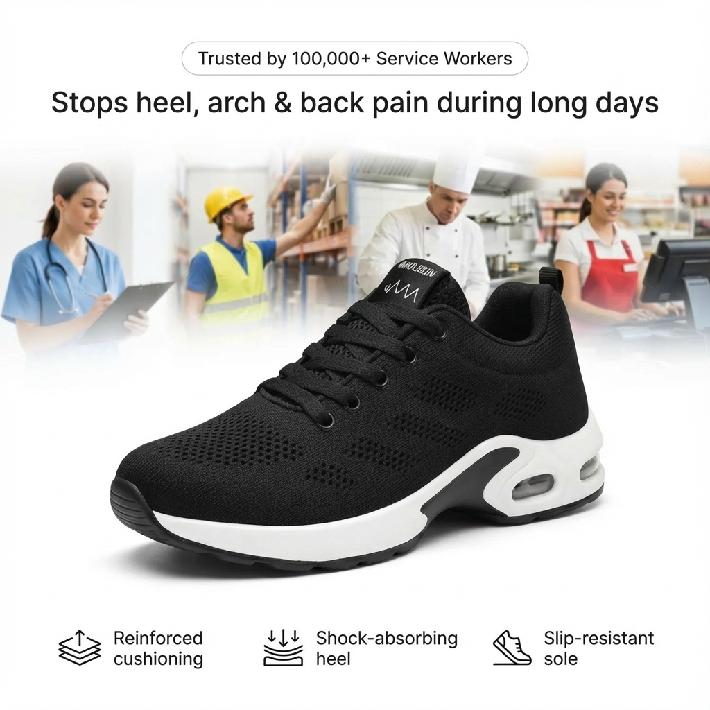Orthora Pro – 12-Hour Comfort Shoes for Heel &amp; Plantar Fasciitis Relief (Unisex)