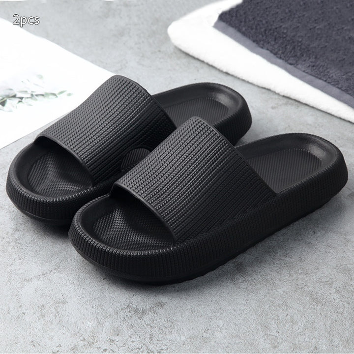 Thick sole soft EVA cloud slides